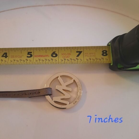 MICHAEL KORS Gold and Brown Leather Purse Charm COASTAL COWGIRL - Picture 5 of 7